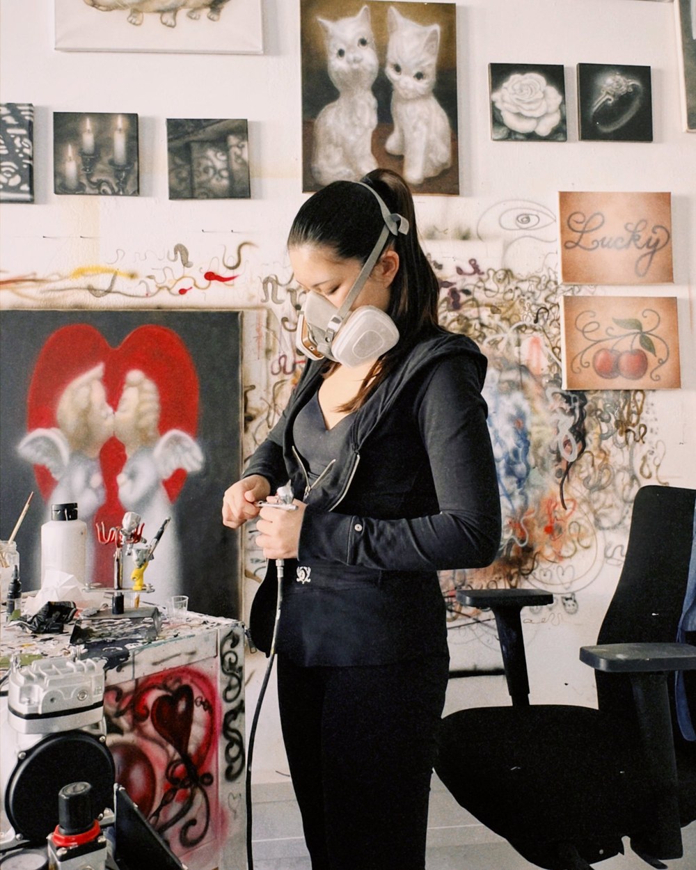 Mia-Franziska Böhm in her studio